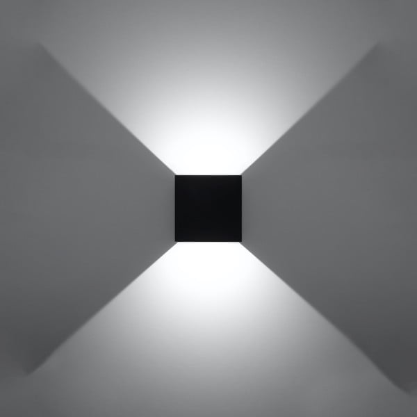 Crna LED zidna lampa Pinio – Sollux-image-3