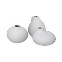 Svijetlo sive porculanske vaze u setu 3 kom (visina 9 cm) Nona – Blomus