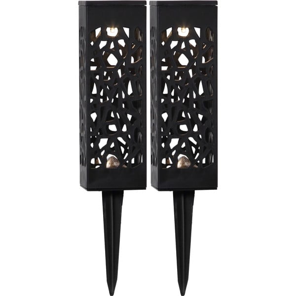 Set 2 vanjske solarne LED svjetiljke Star Trading Izola, visina 18 cm