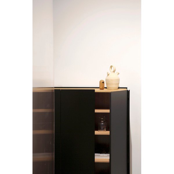 Crna visoka komoda u dekoru hrasta 95x120 cm Arista – Teulat-image-3