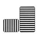 Bijele/crne kupaonske prostirke u setu 2 kom 60x100 cm – Mila Home