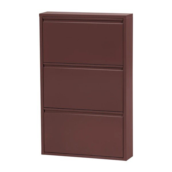 Bordo metalni preklopni ormarić za cipele 66x103x16 cm Sabine – WOOOD