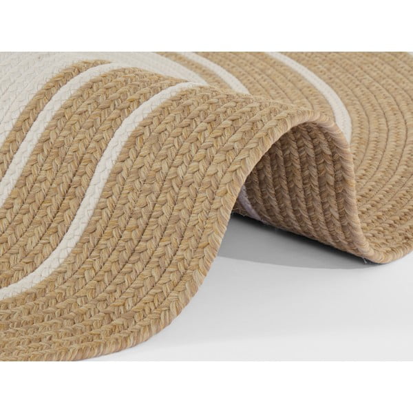 Okrugli vanjski tepih u prirodnoj boji ø 200 cm - NORTHRUGS-image-2