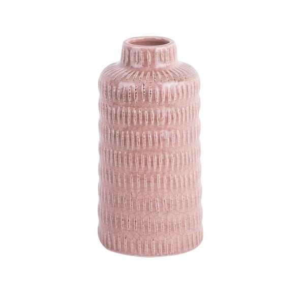 Svjetloružičasta keramička vaza PT LIVING Nostalgia, visina 17,5 cm