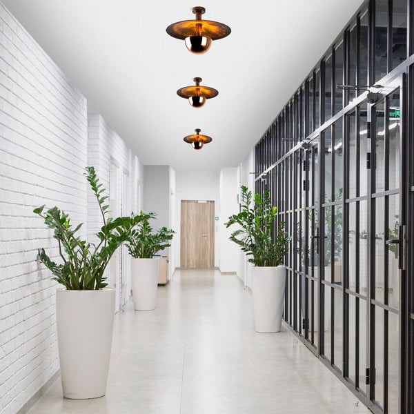 Stropna svjetiljka u bakrenoj boji s metalnim sjenilom ø 48 cm Kurt – Opviq lights-image-3