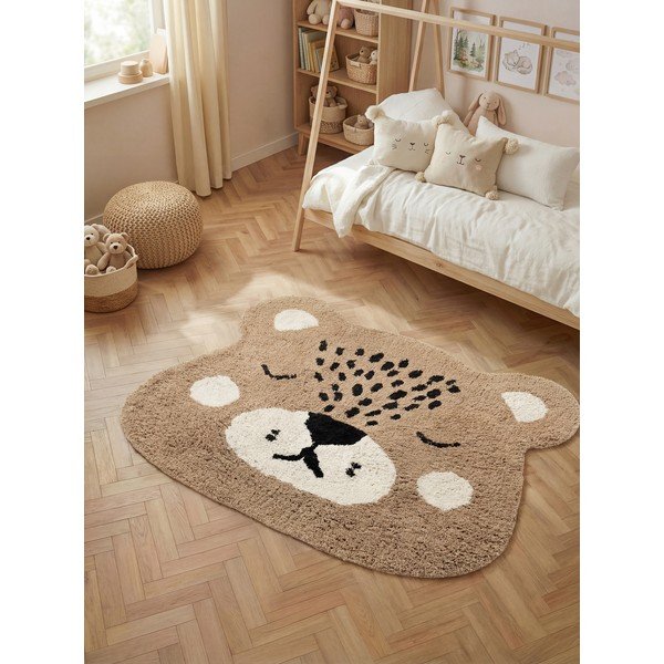 Svjetlo smeđi periv/ručno rađen pamučan dječji tepih 93x120 cm Snuggle Bea – Hanse Home-image-1