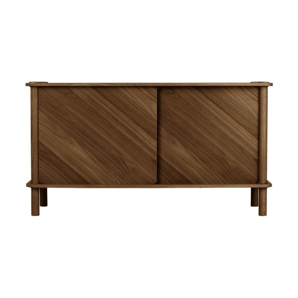 Smeđa komoda od punog hrasta s kliznim vratima 135x73,5x48 cm Italic – UMAGE-image-1