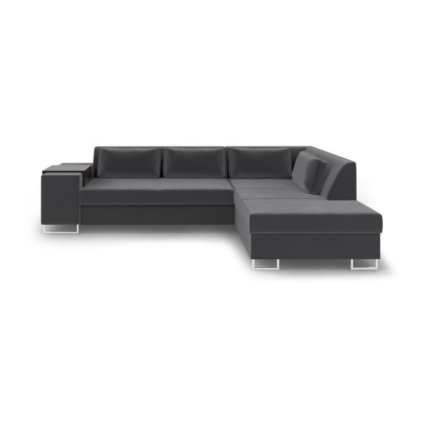 Tamno sivi kauč na razvlačenje Cosmopolitan Design San Antonio, desni kut