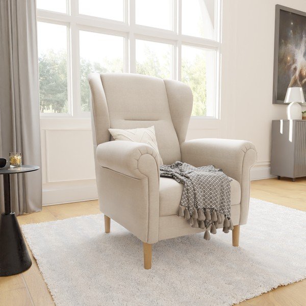 Bež wing fotelja Swan – Ropez-image-3