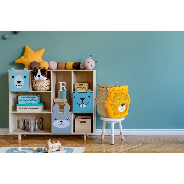 Žuta /u prirodnoj boji dječja kutija za pohranu od morske trave ø 30x28 cm Lion – Compactor-image-2