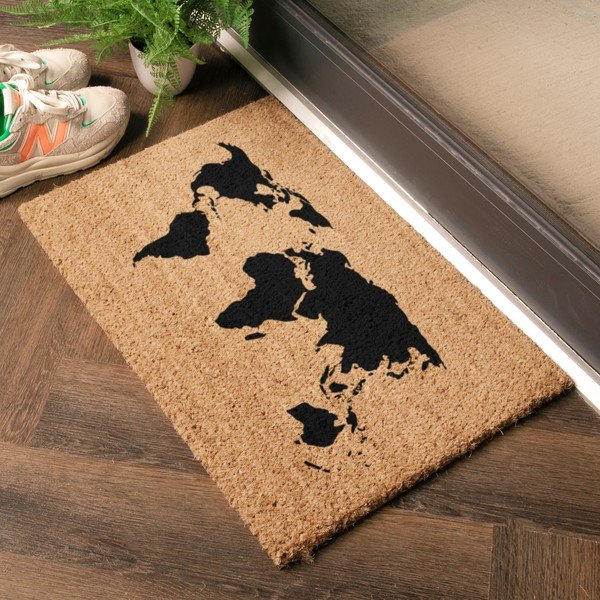 Otirač od kokosovih vlakana 40x60 cm World Map – Artsy Doormats-image-1