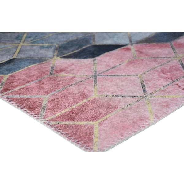 Svijetlo ružičasti-svijetlo sivi perivi tepih 80x150 cm - Vitaus-image-2