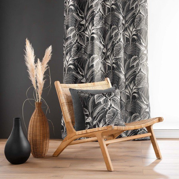 Crno-bijela zavjesa 140x260 cm Cabana – douceur d'intérieur-image-3