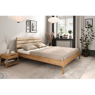 Bračni krevet od punog hrasta 160x200 cm u prirodnoj boji Twig – The Beds
