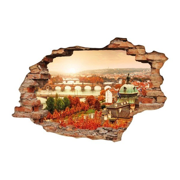 3D zidna naljepnica Ambiance Prague Autumn, 90 x 60 cm-image-2