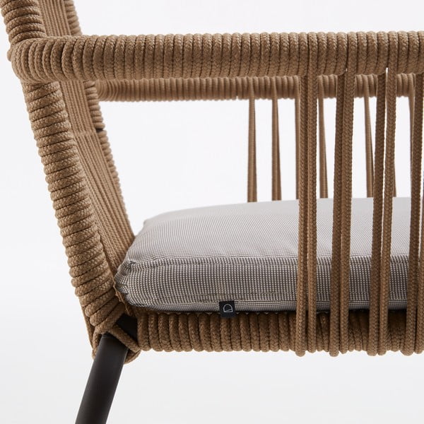 Vrtna pletena fotelja sa čeličnom konstrukcijom Kave Home Samt-image-1