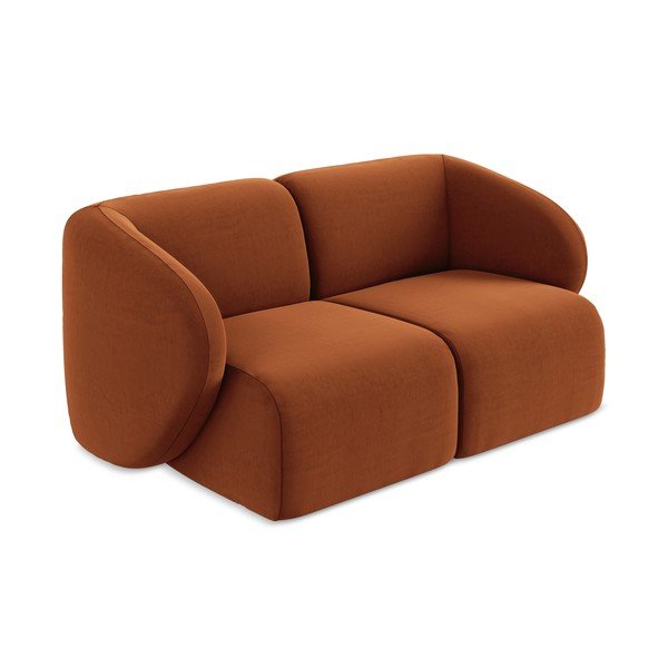 Baršunasti sofa boja terakote 174 cm Lani – Makamii-image-2