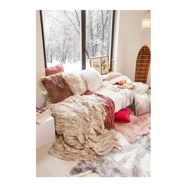 Bijeli jastuk Tiseco Home Studio Sheepskin, 45 x 45 cm-image-4