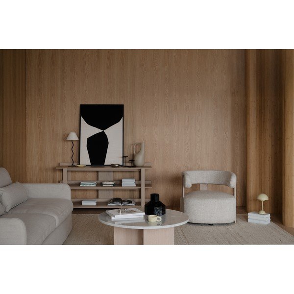 Pomoćni stol s pločom stola u dekoru hrasta u svijetloj prirodnoj boji 43x150 cm Kilian – Rowico-image-2