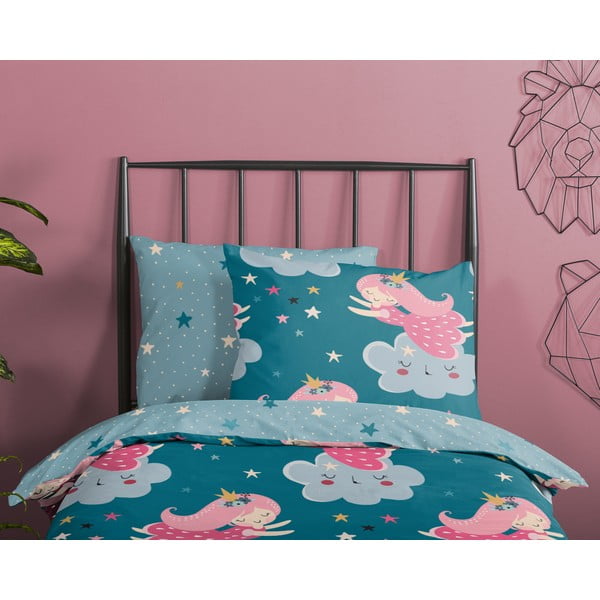 Petrolej zelena pamučna dječja posteljina za dječji krevetić 120x150 cm Princesse – Good Morning-image-2