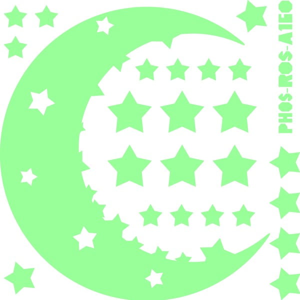 Naljepnica koja sjaji u mraku Fanastick Fanastick Moon And The Stars-image-1