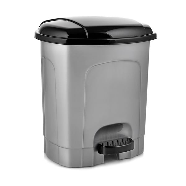 Siva plastična kanta za smeće s pedalom 30 l – Orion