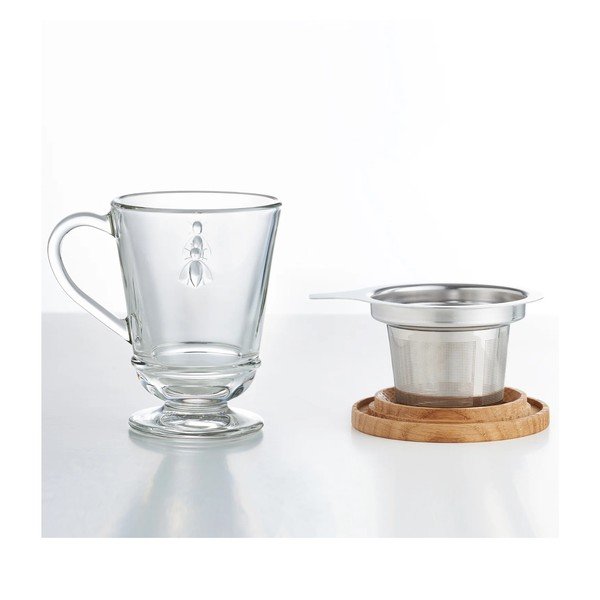 Staklena šalica s cjedilom 270 ml Abeille – La Rochére-image-2