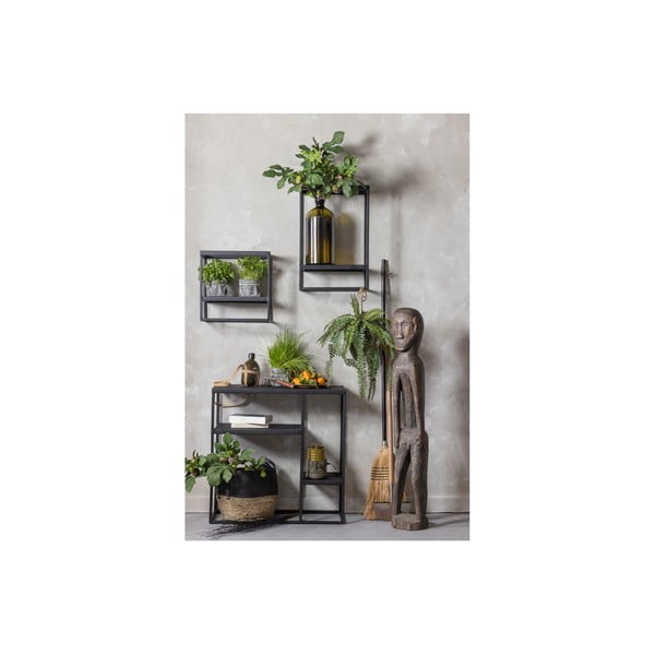 Crna metalna polica WOOOD Febe-image-1