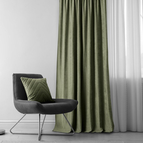 Zelena zavjesa 140x225 cm Milana - Homede-image-1