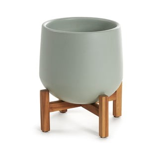 Zelena tegla na stalku Kave Home, visina 36 cm