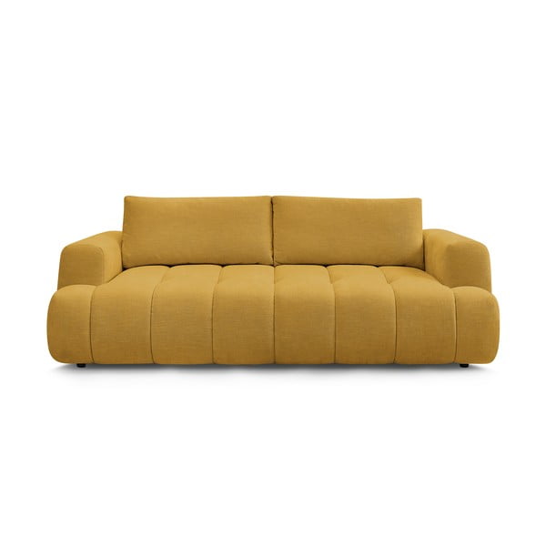 Senf žuta sklopiva/s prostorom za odlaganje sofa 251 cm Fuji – Bobochic Paris