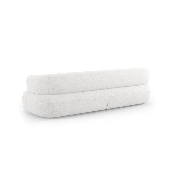 Sofa od bouclé tkanine boje slonovače 226 cm Jenny – Micadoni -image-3