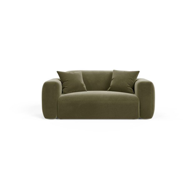 Kaki zelena baršunasti sofa 180 cm Strino – Cosmopolitan Design