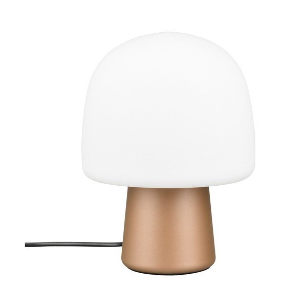 Bijela/u brončanoj boji stolna lampa sa staklenim sjenilom (visina 27 cm) Steen – Trio