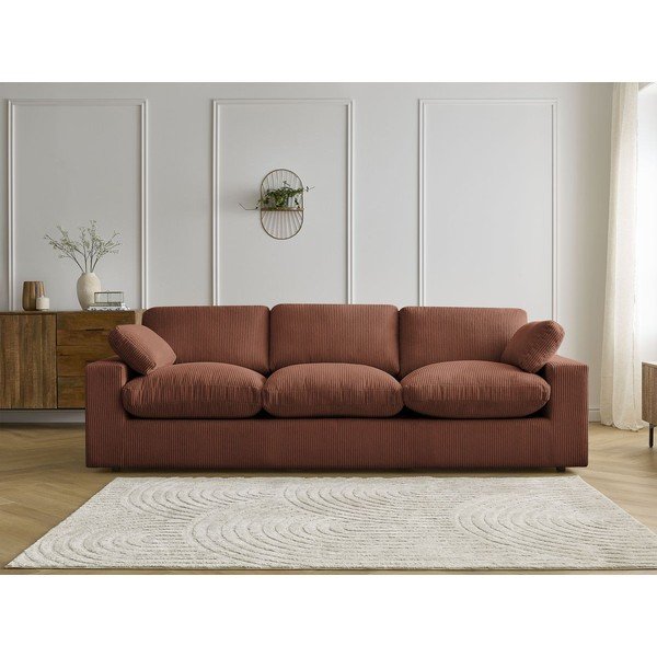 Narančasta sofa od samta 250 cm Belair – Bobochic Paris-image-4