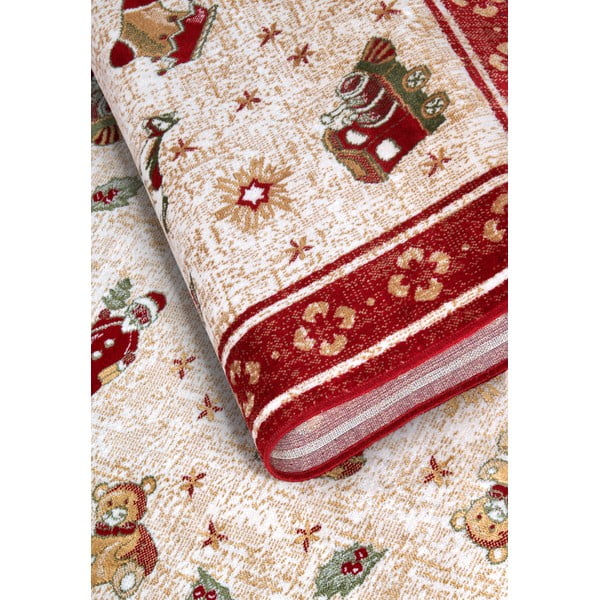 Crveni tepih s božićnim motivom od mješavine pamuka 160x230 cm Toy's Delight Red Christmas – Villeroy&Boch-image-4