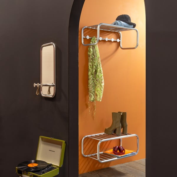 Metalna ploča za vješanje garderobe u srebrnoj boji 35x60x11 cm Retro – Spinder Design-image-1