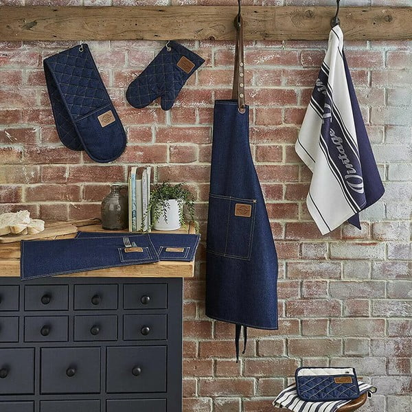 Set od 3 pamučne kuhinjske krpe Cooksmart ® Oxford Denim-image-1