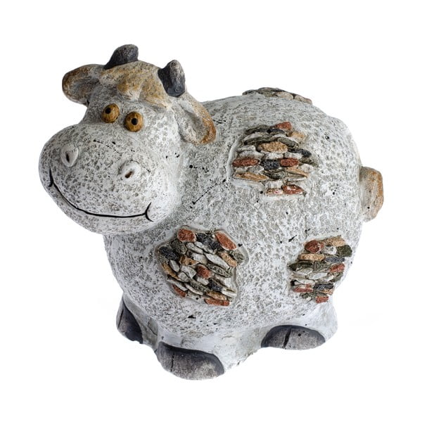 Vrtni ukras Dakls Garden Deco Cow With Stones, visina 27,8 cm