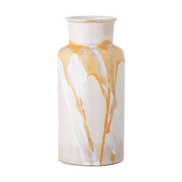Krem ručno izrađena vaza od kamenine Savana – Bloomingville