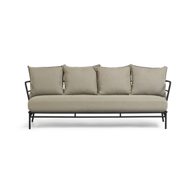 Bež vrtna sofa s metalnom konstrukcijom Kave Home Mareluz