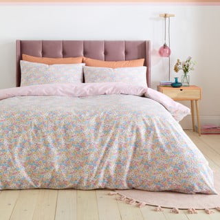 Ružičasta posteljina za bračni krevet/za produženi krevet 230x220 cm Darcy Floral – Catherine Lansfield