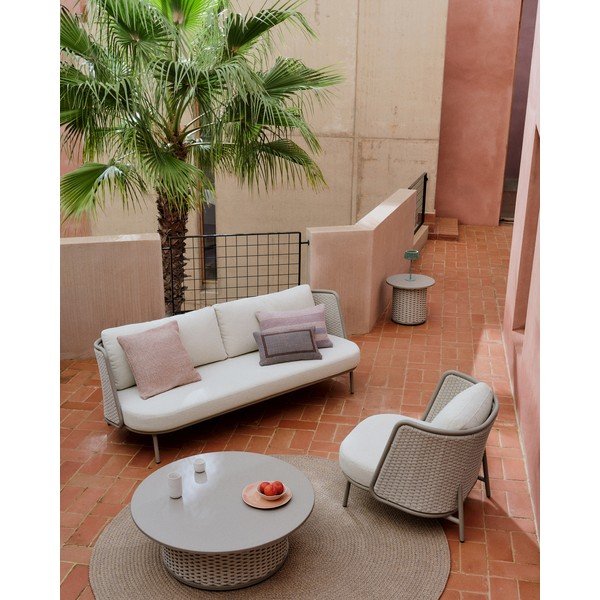 Bež/smeđe-siva podstavljena vrtna sofa Sedalis – Kave Home-image-2