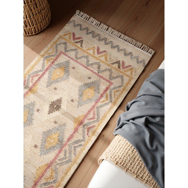 Krem ručno rađena jutena staza 80x200 cm Roya Imani – Elle Decoration-image-2