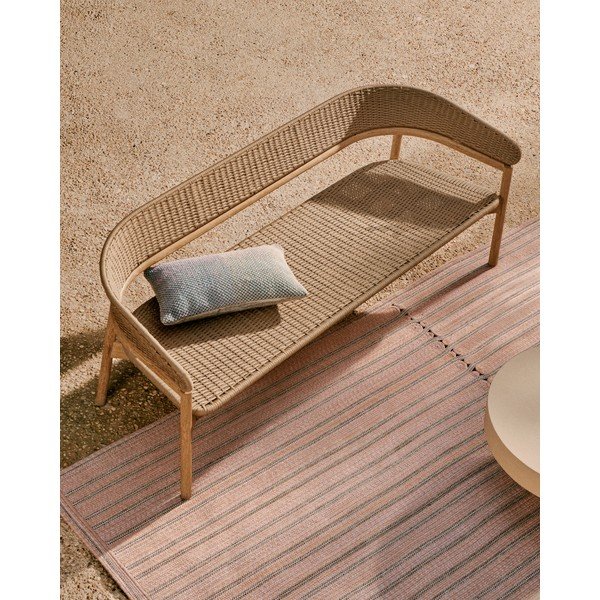 Bež/u prirodnoj boji vrtna sofa od masivnog bagrema Arinella – Kave Home-image-2