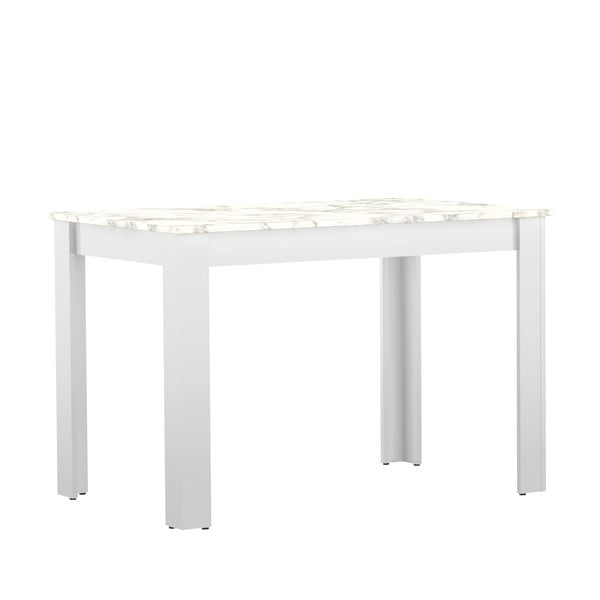 Bijeli blagovaonski stol s pločom u dekoru mramora 110x70 cm Nice - TemaHome -image-3
