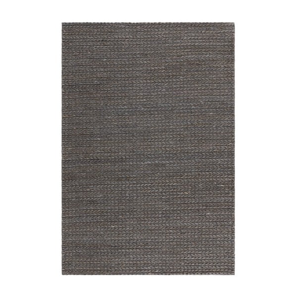 Antracitno sivi ručno rađen juteni tepih 160x230 cm Oakley – Asiatic Carpets