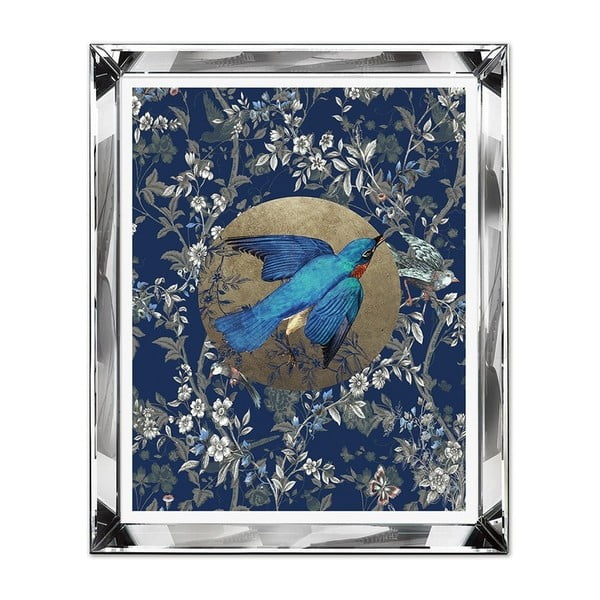 Zidna slika JohnsonStyle Plava ptica, 51 x 61 cm