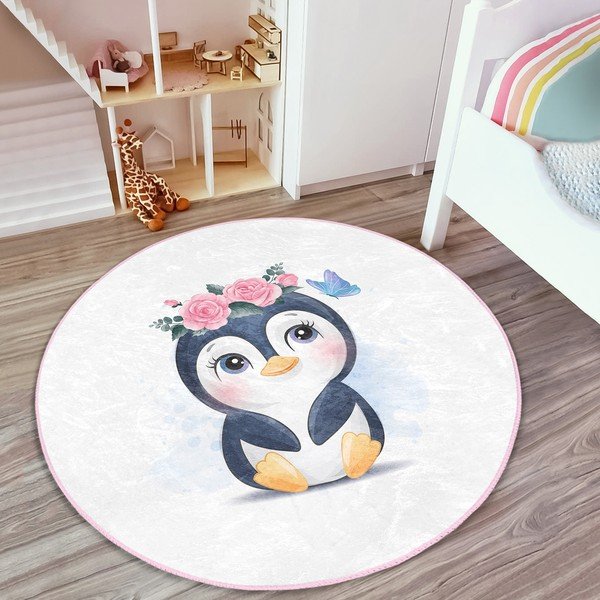 Bijeli dječji tepih ø 100 cm Comfort – Mila Home-image-3