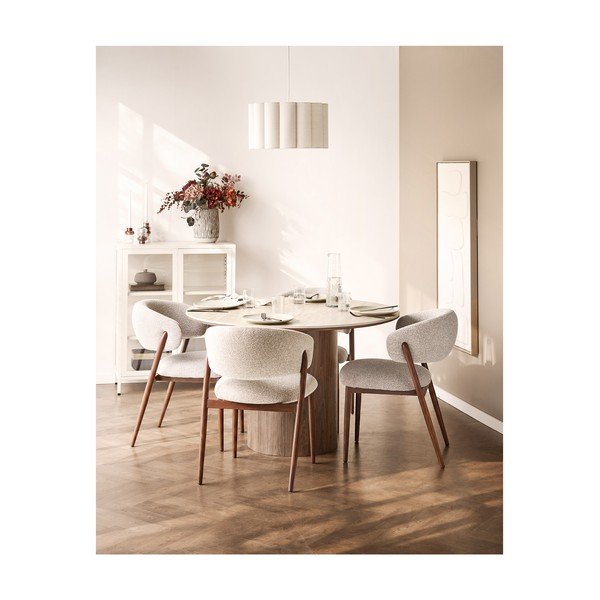 Okrugao blagovaonski stol s keramičkom daskom ø 120 cm Delphi – House Nordic-image-2
